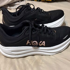 Hoka Women's Black and White Athletic Shoes